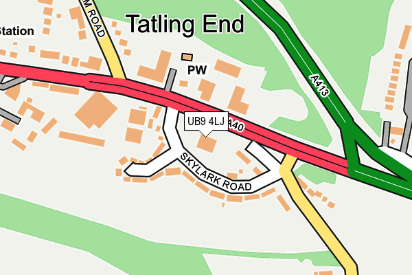 UB9 4LJ map - OS OpenMap – Local (Ordnance Survey) UB9 4LJ map - OS OpenMap – Local (Ordnance Survey)