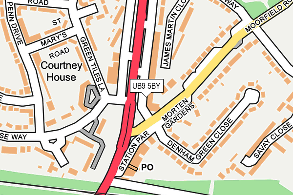 UB9 5BY map - OS OpenMap – Local (Ordnance Survey) UB9 5BY map - OS OpenMap – Local (Ordnance Survey)