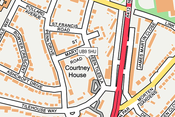 UB9 5HU map - OS OpenMap – Local (Ordnance Survey) UB9 5HU map - OS OpenMap – Local (Ordnance Survey)