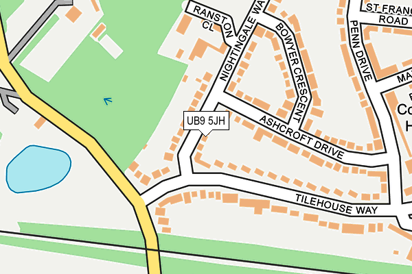 UB9 5JH map - OS OpenMap – Local (Ordnance Survey) UB9 5JH map - OS OpenMap – Local (Ordnance Survey)