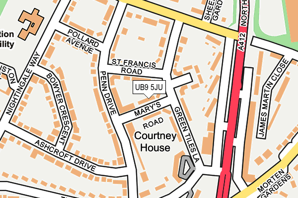 UB9 5JU map - OS OpenMap – Local (Ordnance Survey) UB9 5JU map - OS OpenMap – Local (Ordnance Survey)