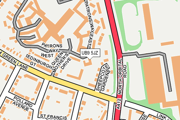 UB9 5JZ map - OS OpenMap – Local (Ordnance Survey) UB9 5JZ map - OS OpenMap – Local (Ordnance Survey)