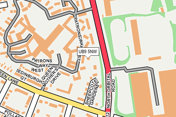 UB9 5NW map - OS OpenMap – Local (Ordnance Survey) UB9 5NW map - OS OpenMap – Local (Ordnance Survey)