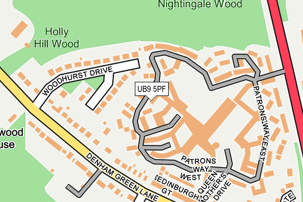 UB9 5PF map - OS OpenMap – Local (Ordnance Survey) UB9 5PF map - OS OpenMap – Local (Ordnance Survey)