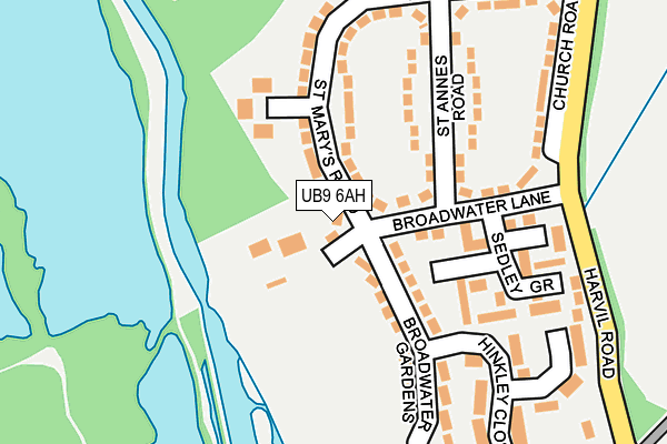 UB9 6AH map - OS OpenMap – Local (Ordnance Survey) UB9 6AH map - OS OpenMap – Local (Ordnance Survey)