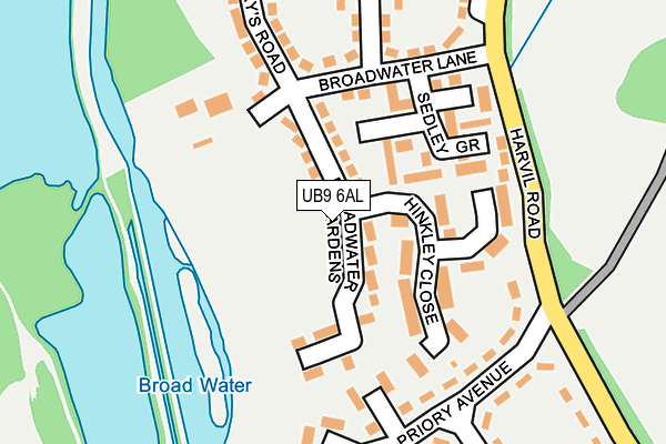 UB9 6AL map - OS OpenMap – Local (Ordnance Survey) UB9 6AL map - OS OpenMap – Local (Ordnance Survey)