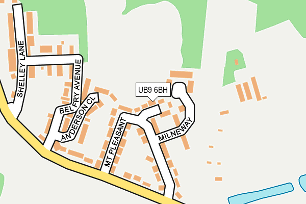 UB9 6BH map - OS OpenMap – Local (Ordnance Survey) UB9 6BH map - OS OpenMap – Local (Ordnance Survey)