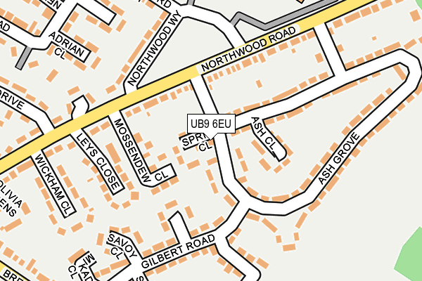 UB9 6EU map - OS OpenMap – Local (Ordnance Survey) UB9 6EU map - OS OpenMap – Local (Ordnance Survey)