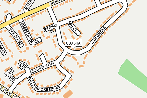 UB9 6HA map - OS OpenMap – Local (Ordnance Survey) UB9 6HA map - OS OpenMap – Local (Ordnance Survey)