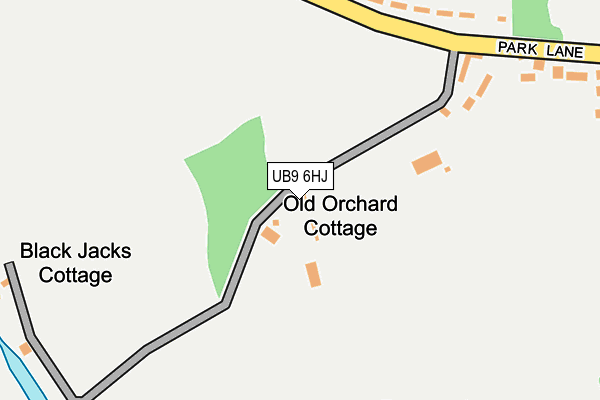 UB9 6HJ map - OS OpenMap – Local (Ordnance Survey)