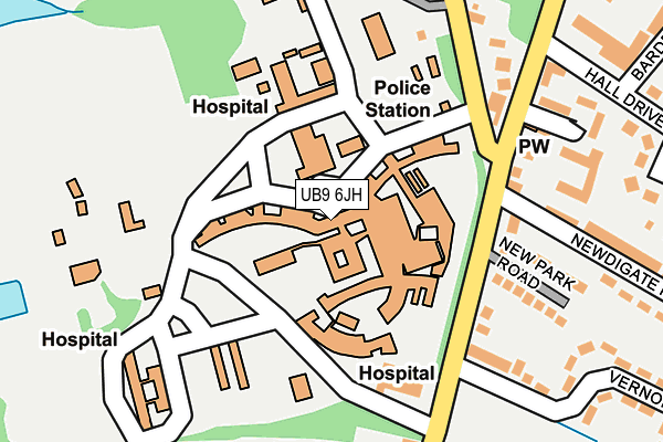 UB9 6JH map - OS OpenMap – Local (Ordnance Survey)