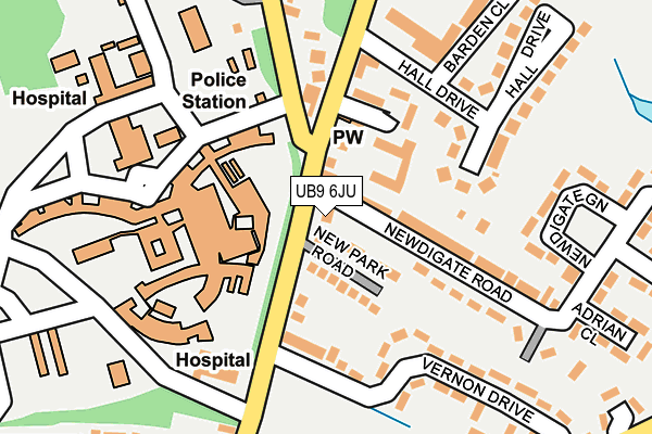 UB9 6JU map - OS OpenMap – Local (Ordnance Survey) UB9 6JU map - OS OpenMap – Local (Ordnance Survey)
