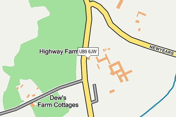 UB9 6JW map - OS OpenMap – Local (Ordnance Survey)