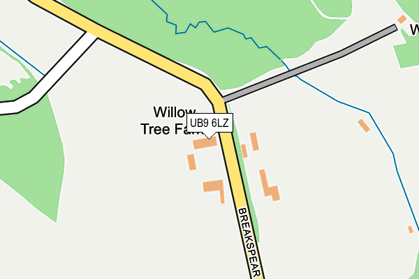 UB9 6LZ map - OS OpenMap – Local (Ordnance Survey)