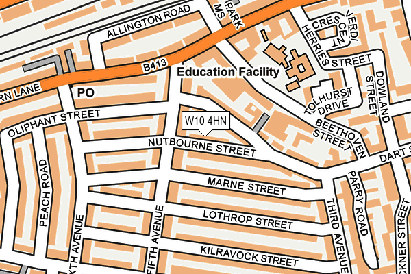 W10 4HN map - OS OpenMap – Local (Ordnance Survey) W10 4HN map - OS OpenMap – Local (Ordnance Survey)