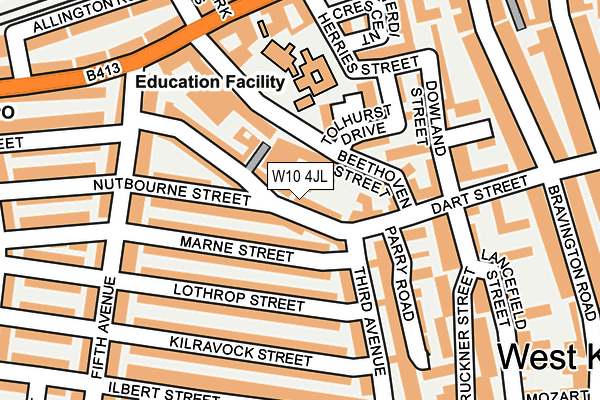 W10 4JL map - OS OpenMap – Local (Ordnance Survey) W10 4JL map - OS OpenMap – Local (Ordnance Survey)