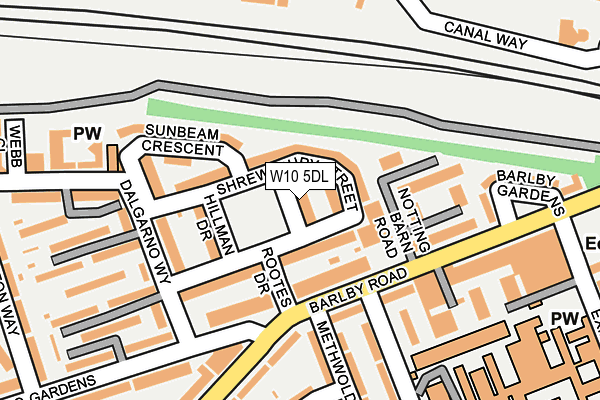 W10 5DL map - OS OpenMap – Local (Ordnance Survey) W10 5DL map - OS OpenMap – Local (Ordnance Survey)