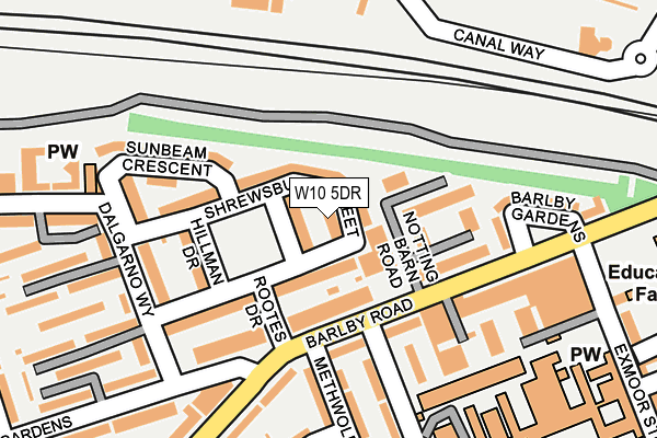 W10 5DR map - OS OpenMap – Local (Ordnance Survey) W10 5DR map - OS OpenMap – Local (Ordnance Survey)