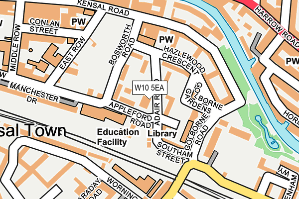 W10 5EA map - OS OpenMap – Local (Ordnance Survey) W10 5EA map - OS OpenMap – Local (Ordnance Survey)