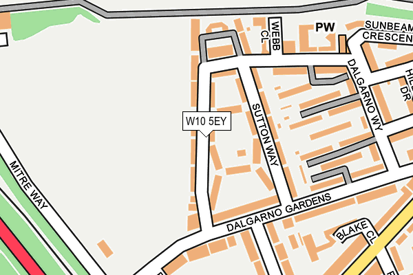 W10 5EY map - OS OpenMap – Local (Ordnance Survey) W10 5EY map - OS OpenMap – Local (Ordnance Survey)