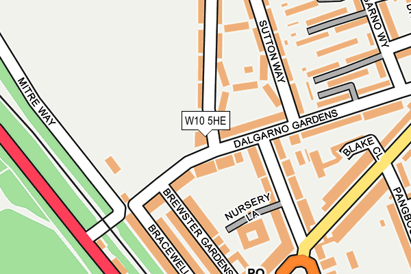 W10 5HE map - OS OpenMap – Local (Ordnance Survey) W10 5HE map - OS OpenMap – Local (Ordnance Survey)