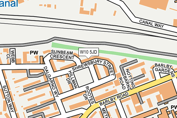 W10 5JD map - OS OpenMap – Local (Ordnance Survey) W10 5JD map - OS OpenMap – Local (Ordnance Survey)