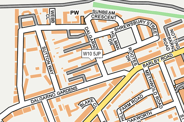 W10 5JP map - OS OpenMap – Local (Ordnance Survey) W10 5JP map - OS OpenMap – Local (Ordnance Survey)