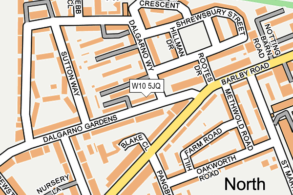 W10 5JQ map - OS OpenMap – Local (Ordnance Survey)