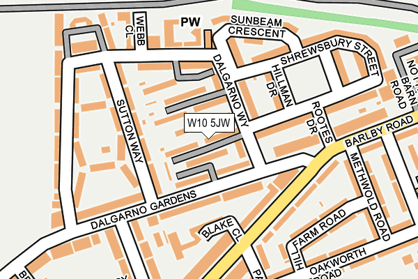 W10 5JW map - OS OpenMap – Local (Ordnance Survey) W10 5JW map - OS OpenMap – Local (Ordnance Survey)