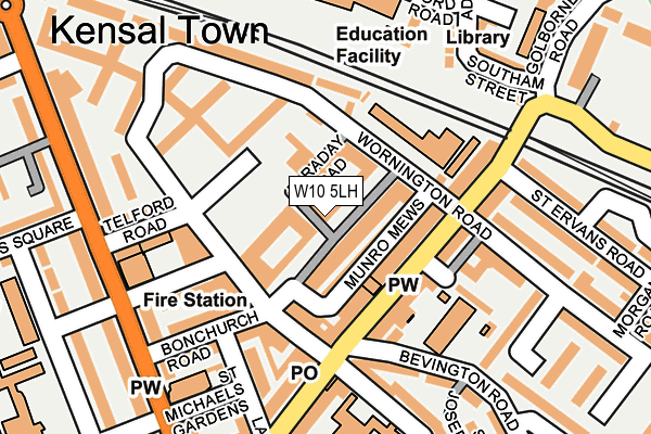 W10 5LH map - OS OpenMap – Local (Ordnance Survey) W10 5LH map - OS OpenMap – Local (Ordnance Survey)