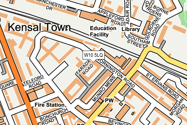 W10 5LQ map - OS OpenMap – Local (Ordnance Survey) W10 5LQ map - OS OpenMap – Local (Ordnance Survey)