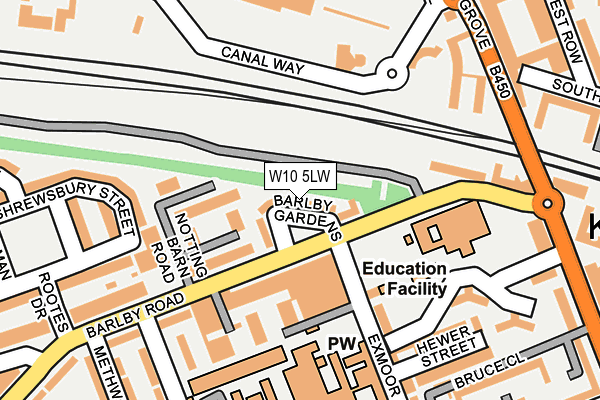 W10 5LW map - OS OpenMap – Local (Ordnance Survey) W10 5LW map - OS OpenMap – Local (Ordnance Survey)