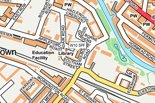 W10 5PF map - OS OpenMap – Local (Ordnance Survey)