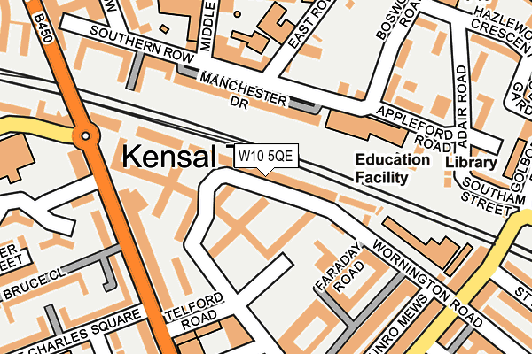 W10 5QE map - OS OpenMap – Local (Ordnance Survey) W10 5QE map - OS OpenMap – Local (Ordnance Survey)