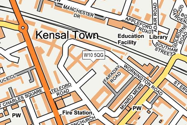 W10 5QG map - OS OpenMap – Local (Ordnance Survey) W10 5QG map - OS OpenMap – Local (Ordnance Survey)