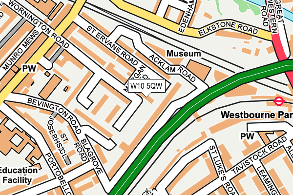 W10 5QW map - OS OpenMap – Local (Ordnance Survey) W10 5QW map - OS OpenMap – Local (Ordnance Survey)