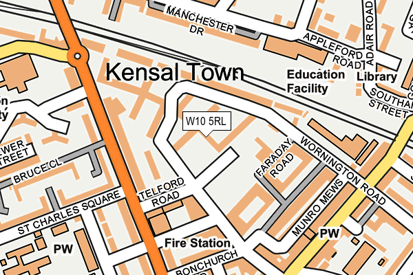 W10 5RL map - OS OpenMap – Local (Ordnance Survey)