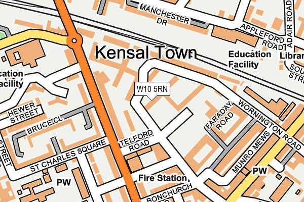 W10 5RN map - OS OpenMap – Local (Ordnance Survey) W10 5RN map - OS OpenMap – Local (Ordnance Survey)