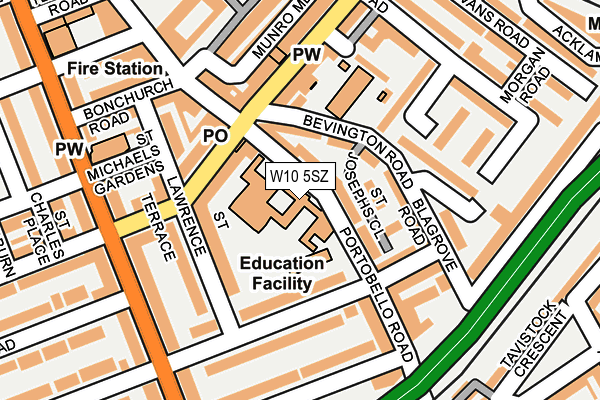 W10 5SZ map - OS OpenMap – Local (Ordnance Survey)