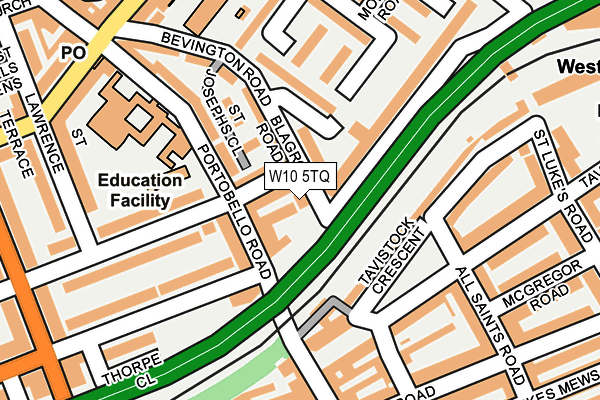 W10 5TQ map - OS OpenMap – Local (Ordnance Survey)