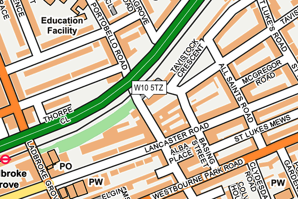 W10 5TZ map - OS OpenMap – Local (Ordnance Survey) W10 5TZ map - OS OpenMap – Local (Ordnance Survey)