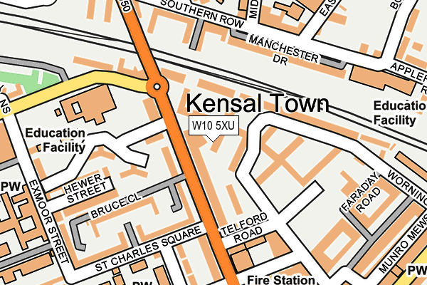 W10 5XU map - OS OpenMap – Local (Ordnance Survey) W10 5XU map - OS OpenMap – Local (Ordnance Survey)