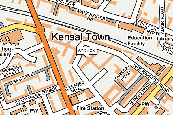 W10 5XX map - OS OpenMap – Local (Ordnance Survey) W10 5XX map - OS OpenMap – Local (Ordnance Survey)