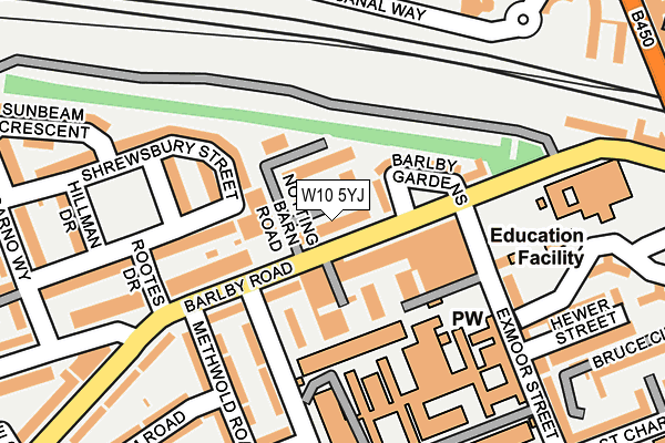 W10 5YJ map - OS OpenMap – Local (Ordnance Survey) W10 5YJ map - OS OpenMap – Local (Ordnance Survey)