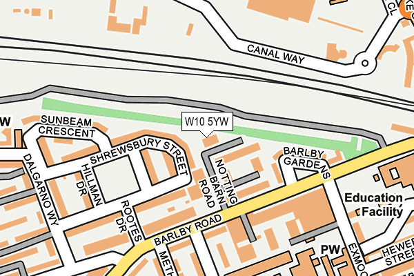 W10 5YW map - OS OpenMap – Local (Ordnance Survey) W10 5YW map - OS OpenMap – Local (Ordnance Survey)