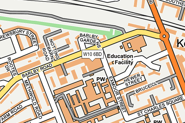 W10 6BD map - OS OpenMap – Local (Ordnance Survey) W10 6BD map - OS OpenMap – Local (Ordnance Survey)