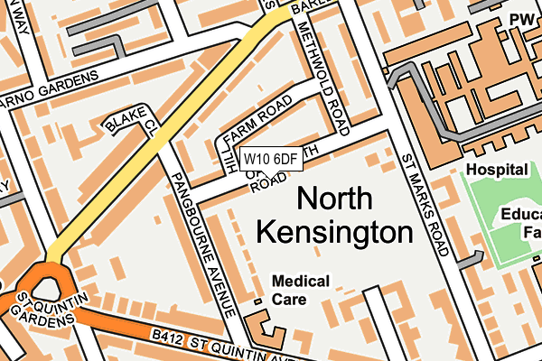 W10 6DF map - OS OpenMap – Local (Ordnance Survey) W10 6DF map - OS OpenMap – Local (Ordnance Survey)
