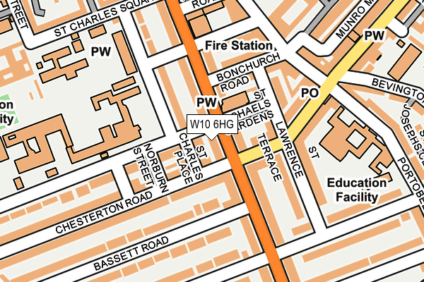 W10 6HG map - OS OpenMap – Local (Ordnance Survey) W10 6HG map - OS OpenMap – Local (Ordnance Survey)
