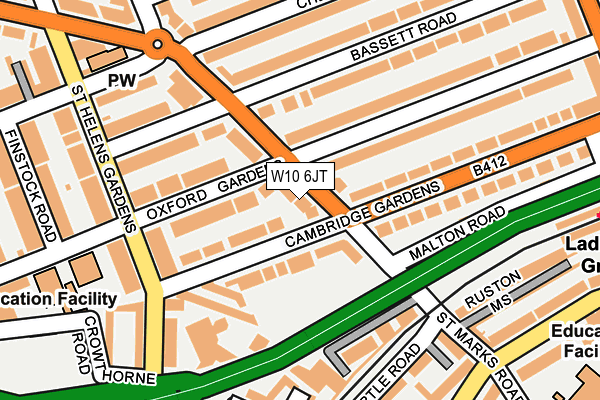 W10 6JT map - OS OpenMap – Local (Ordnance Survey) W10 6JT map - OS OpenMap – Local (Ordnance Survey)