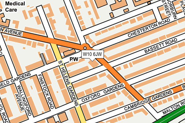 W10 6JW map - OS OpenMap – Local (Ordnance Survey) W10 6JW map - OS OpenMap – Local (Ordnance Survey)